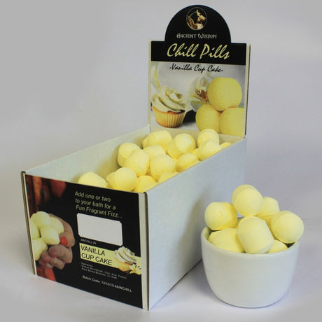 1.3Kg Box of Chill Pills (Mini Bath Bombs) - Vanilla Cup Cake