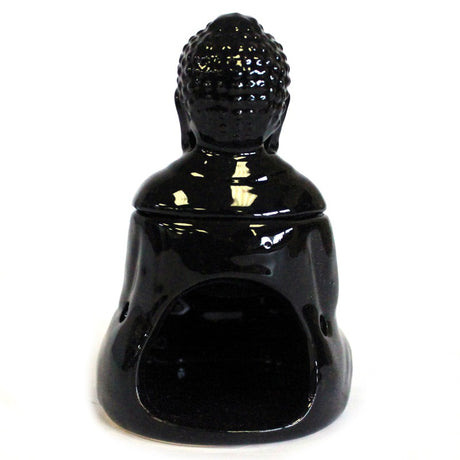 Sitting Buddha Oil Burner - Black