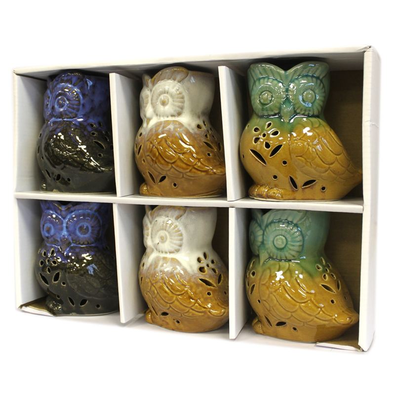 Classic Rustic Oil Burner - Owl Side-on (assorted)