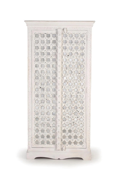Giner and Colomer - 2-Door Mango Wood Cabinet With Glass Door Details