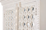 Giner and Colomer - 2-Door Mango Wood Cabinet With Glass Door Details
