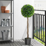 115 CM Artificial Boxwood Topiary Tree Fake Lavender Ball Plant-Green