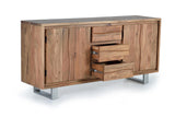 Giner and Colomer - 4-Door, 3-Drawer Acacia Wood Sideboard With Interior Shelves