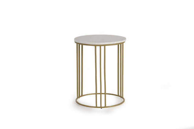 Giner and Colomer - Side Table With Marble Top & Metal Legs