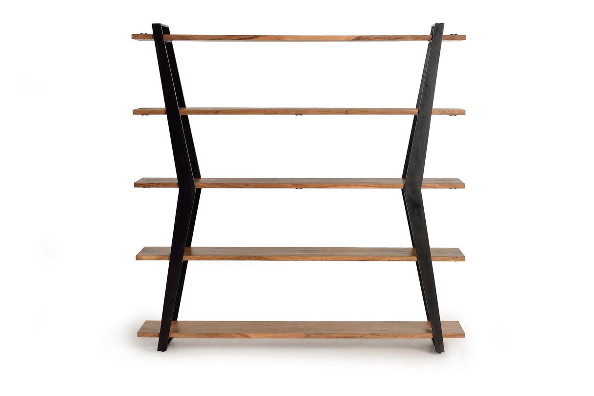 Giner and Colomer - Acacia Wood & Metal Bookcase