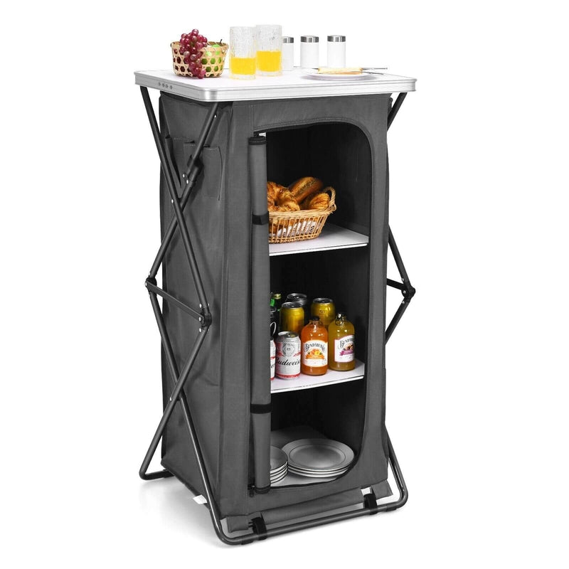 Folding Pop-Up Camping Storage Cabinet with Bag L Size