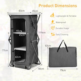 Folding Pop-Up Camping Storage Cabinet with Bag L Size