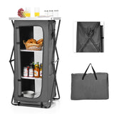 Folding Pop-Up Camping Storage Cabinet with Bag L Size