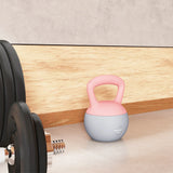 SPORTNOW 12KG Soft Kettlebell, Kettlebell with Non-Slip Handle for Home Gym, Weight Lifting, Strength Training, Pink/Grey