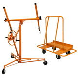 Drywall Lifter Hoist 11ft & Plaster Board Trolley