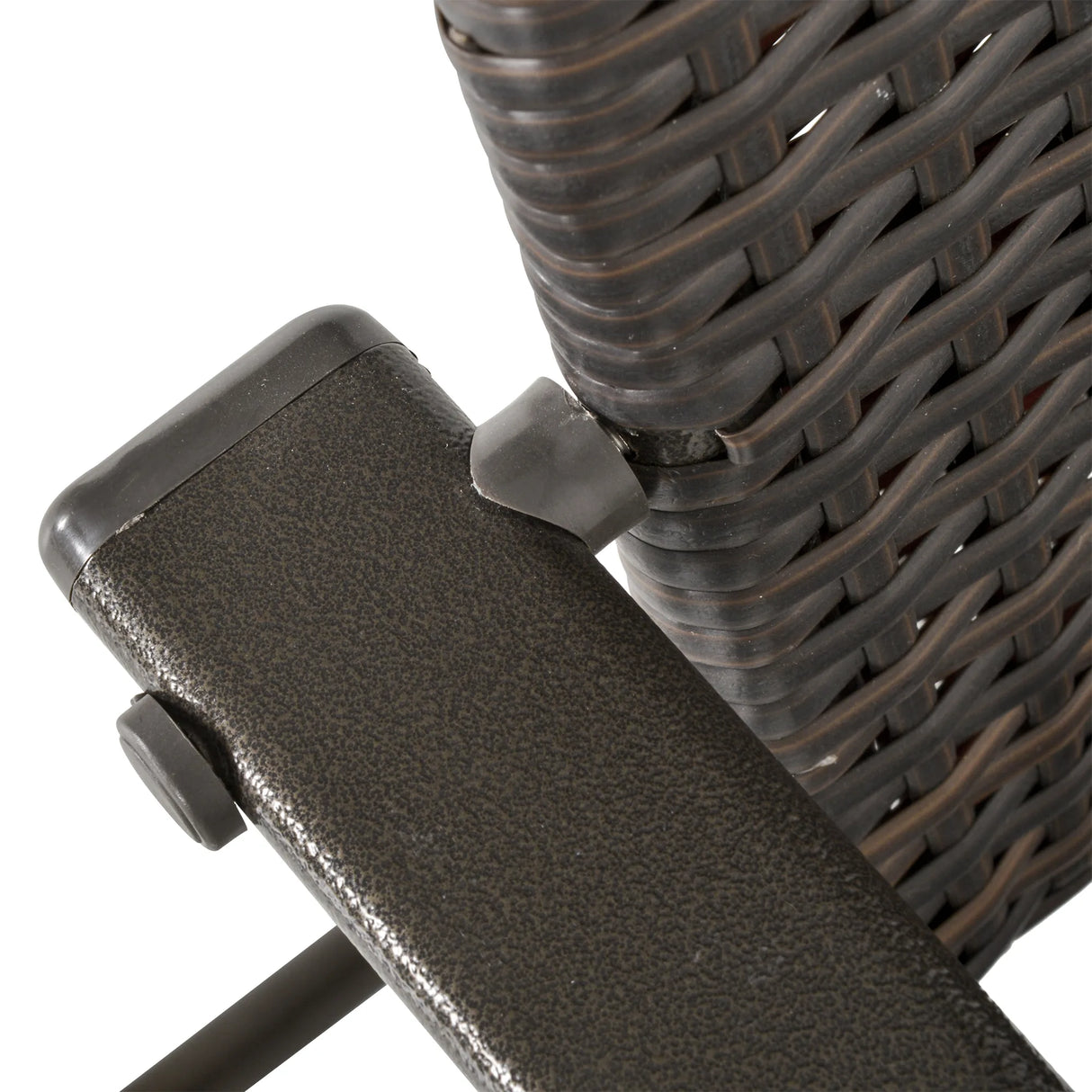 Outsunny Set of Four Folding Rattan Seat Chairs - Brown