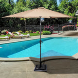Patio Market Umbrella Base with Adjustable Screw Mechanism for Garden