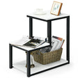 3-Tier Side End Table with Storage Rack for Living Room