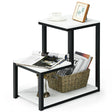 3-Tier Side End Table with Storage Rack for Living Room