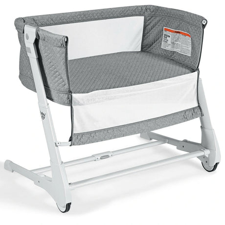 Baby Height Adjustable Bassinet with Washable Mattress-Gray