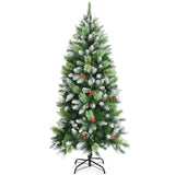 Snow Sprayed Christmas Tree for Holiday Festival Decoration-5'