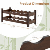 12 Bottle 2-Tier Wine Rack for Kitchen-Coffee