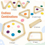 15-Piece Wooden Balance Beam & Step Stones for Coordination Development