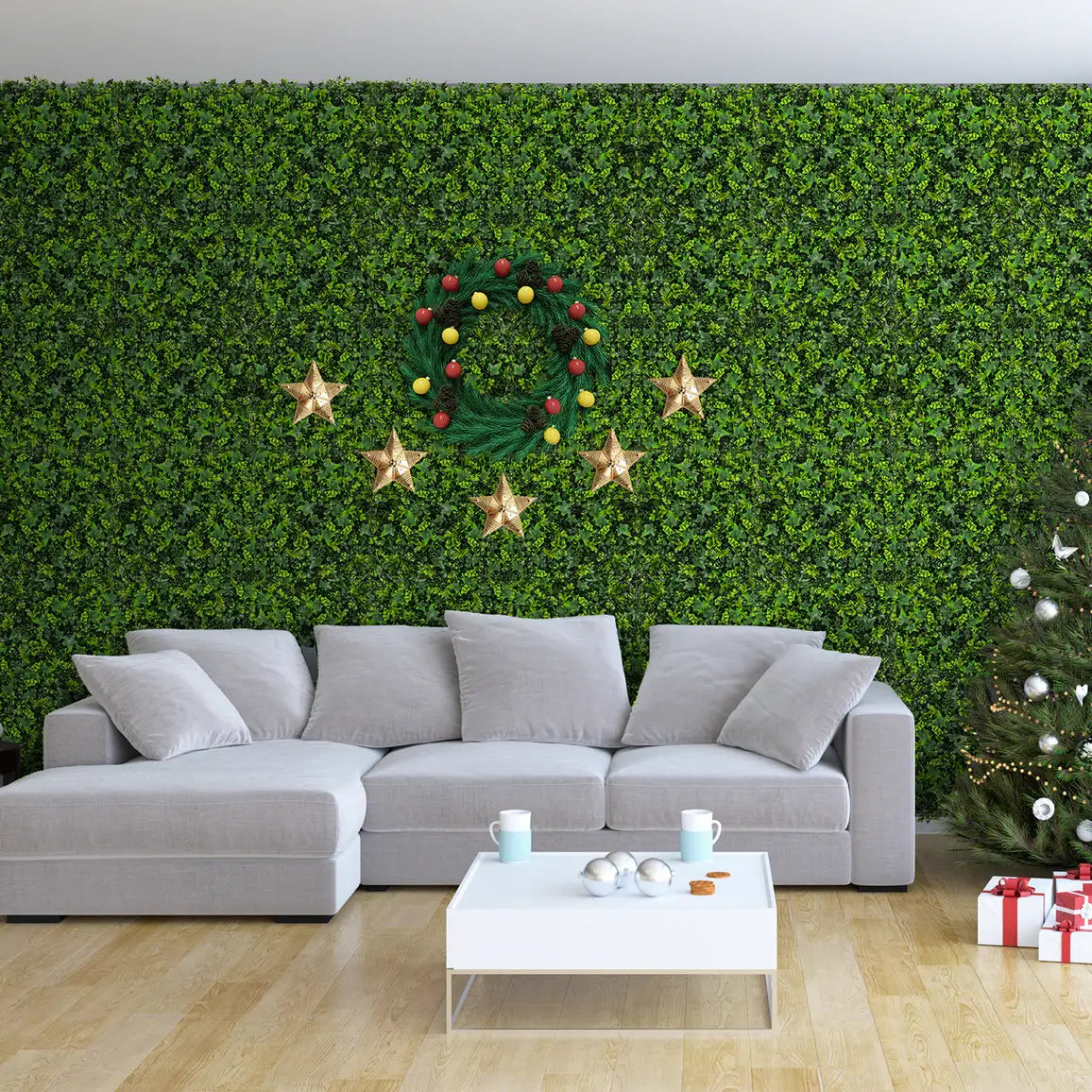 12 Pieces 50 x 50 cm Artificial Grass Wall Panels-Type B