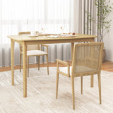 48 Inch Solid Wood Dining Table with Rubber Wood Supporting Legs for Kitchen Dining Room-Natural
