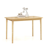 48 Inch Solid Wood Dining Table with Rubber Wood Supporting Legs for Kitchen Dining Room-Natural