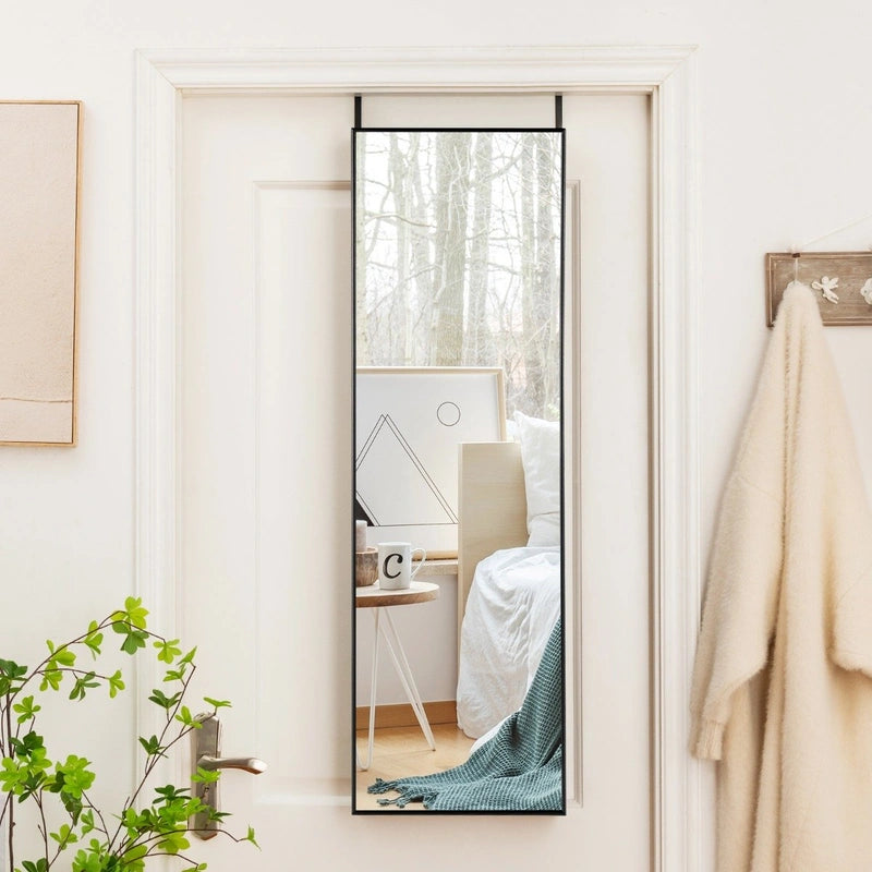 Hanging mirror full length mirror with frame 120 x 37 x 2 cm black