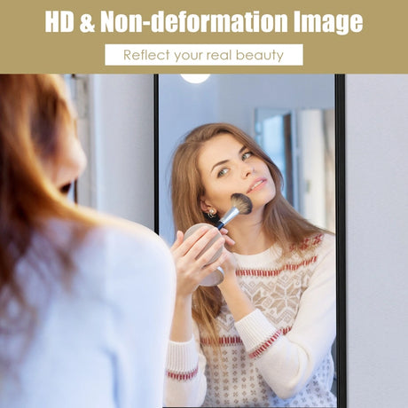 Hanging mirror full length mirror with frame 120 x 37 x 2 cm black
