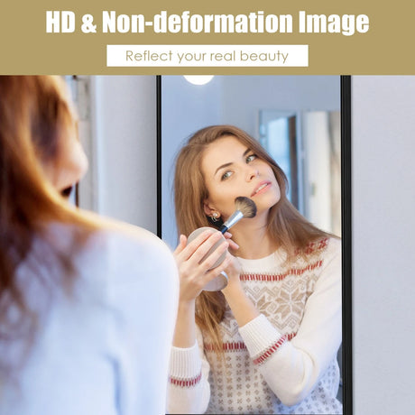 Hanging mirror full length mirror with frame 120 x 37 x 2 cm black
