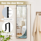 Hanging mirror full length mirror with frame 120 x 37 x 2 cm black