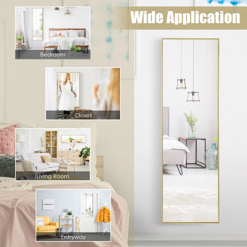 Tall rectangular mirror for hanging 120 x 37 cm