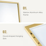 Tall rectangular mirror for hanging 120 x 37 cm