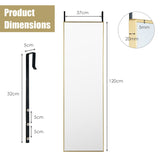 Tall rectangular mirror for hanging 120 x 37 cm