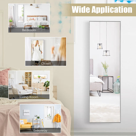 Tall rectangular mirror for hanging 120 x 37 cm