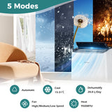 12000 BTU Portable Air Conditioner with Heat and Smart WiFi Enabled-White
