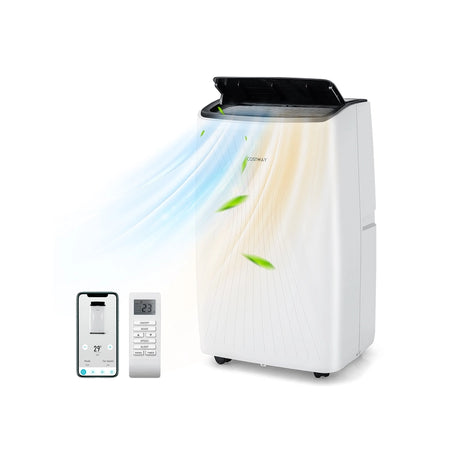 12000 BTU Portable Air Conditioner with Heat and Smart WiFi Enabled-White