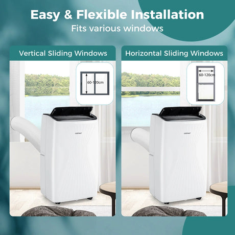 12000 BTU Portable Air Conditioner with Heat and Smart WiFi Enabled-White