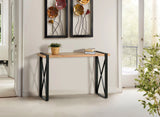 Giner and Colomer - Acacia Wood Top Console With Metal Legs