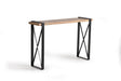 Giner and Colomer - Acacia Wood Top Console With Metal Legs