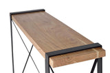 Giner and Colomer - Acacia Wood Top Console With Metal Legs