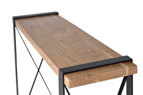 Giner and Colomer - Acacia Wood Top Console With Metal Legs
