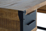 Giner and Colomer - Industrial 4-Drawer Mango Wood & Metal Desk