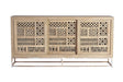 Giner and Colomer - Mango Wood Sideboard With 3 Sliding Doors & Hand-Carved Details