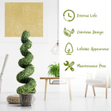120cm Artificial Boxwood Spiral Tree