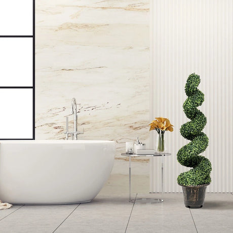 120cm Artificial Boxwood Spiral Tree