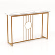 Modern Faux Marble Top Entryway Table-White
