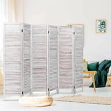 6 Panels Classic Venetian Wooden Slat Room Screen