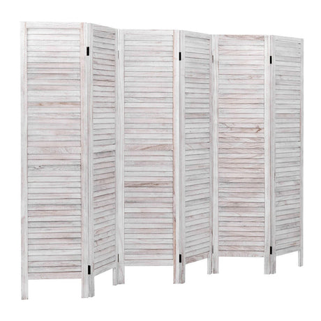 6 Panels Classic Venetian Wooden Slat Room Screen
