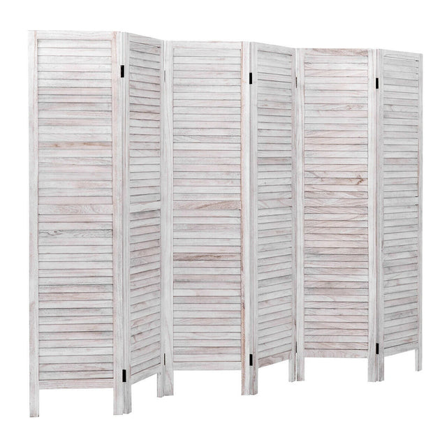 6 Panels Classic Venetian Wooden Slat Room Screen