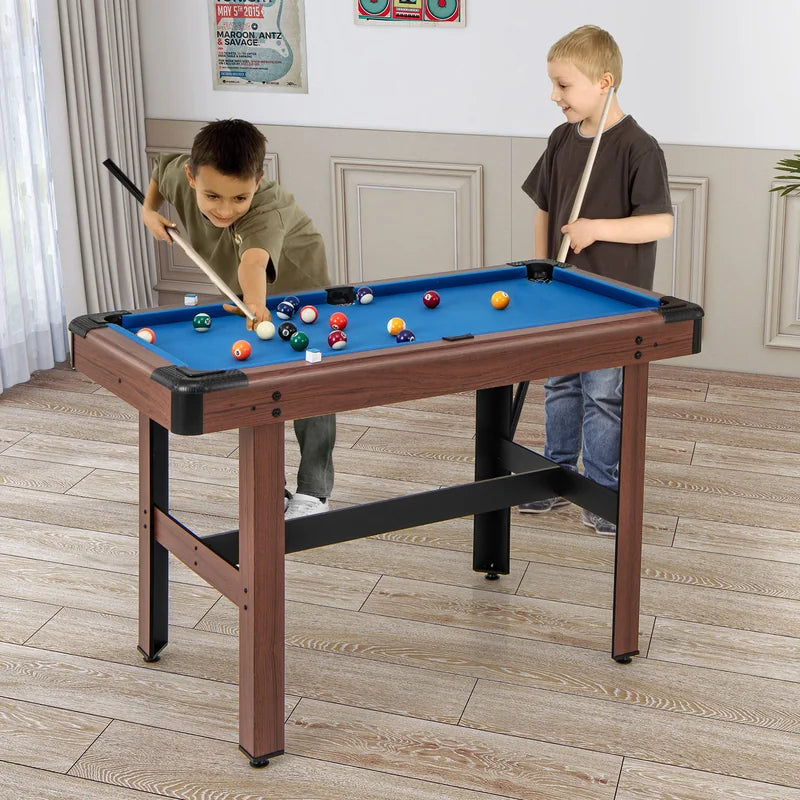 1.2M Wooden Billiard Game Table with Full Set of Balls-Blue