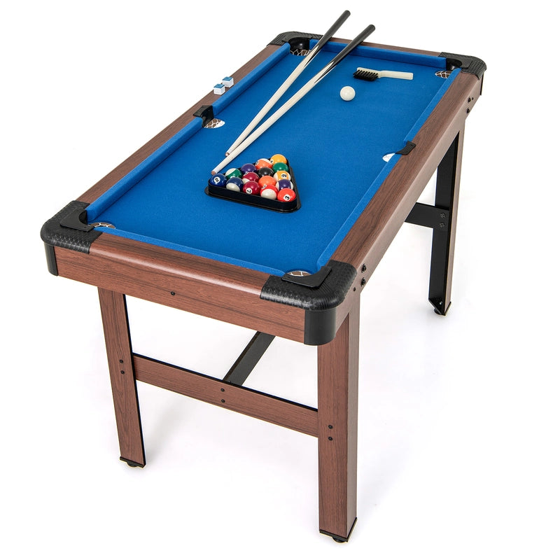 1.2M Wooden Billiard Game Table with Full Set of Balls-Blue